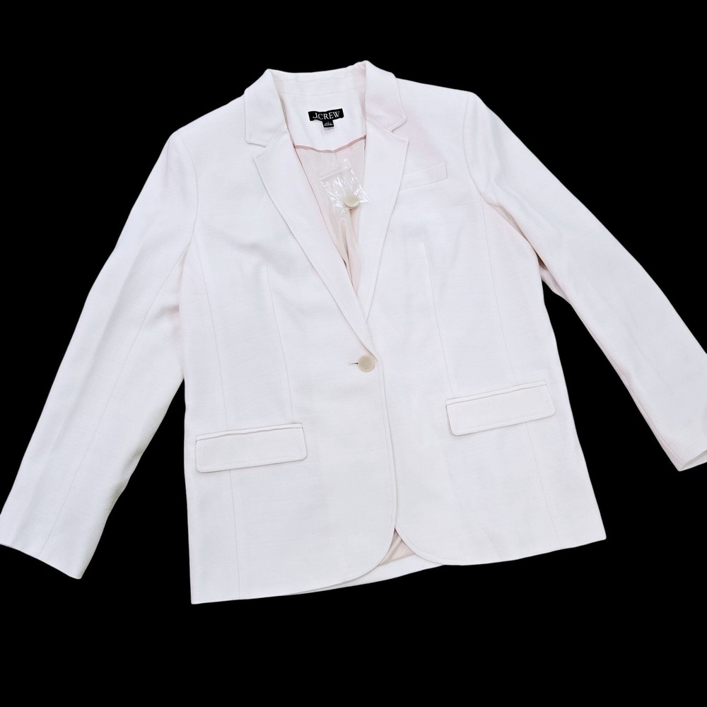 J.Crew Womens Arden Blazer Jacket Size 12 CK098 Anchor Button luster canvas‎ NEW
